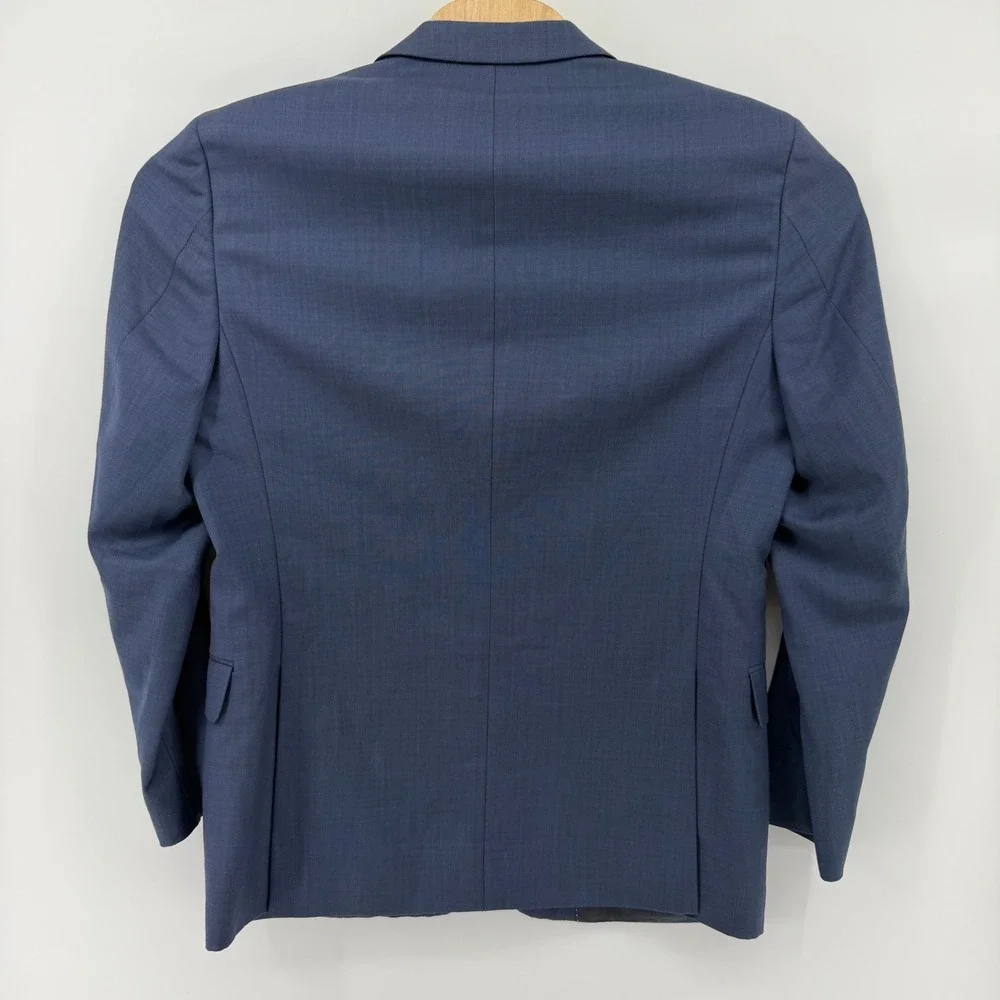 Tommy Hilfiger Blazer Mens 42R Navy Blue Two Button Tailored Sport Coat Preppy